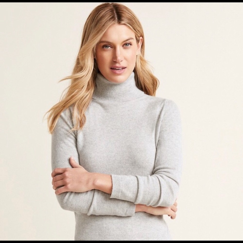 Garnet Hill Cashmere Turtleneck Sweater XL